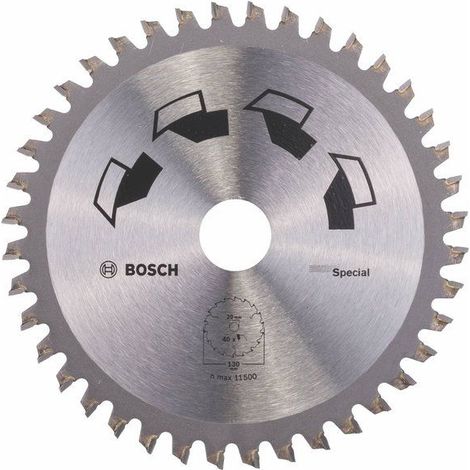 Bosch Professional 1x Kreissägeblatt de Special (für Holz, Kunststoffe, Spanplatten, Ø 130 x 20 mm, Ø 130 x 20 mm, 40 Zähne, Kreiszubehör) (1/3)