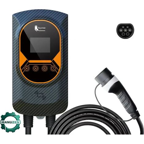 Manuzen - Borne de recharge voiture électrique WiFi Type 2 – 7,6 à 22 kW — 32 A triphasé (1/5)