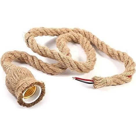 Douille baïonnette E27 – pied lampe vintage – corde suspendue – luminaire plafonnier – DIY – restaurant / café / bar – taille single head (1/4)