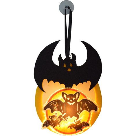 Deux pièces LED Halloween Lanterne Halloween Guirlande Lumineuse Chauve-Souris Non Tissé Jack-o-lanterne Lanterne-2015cm