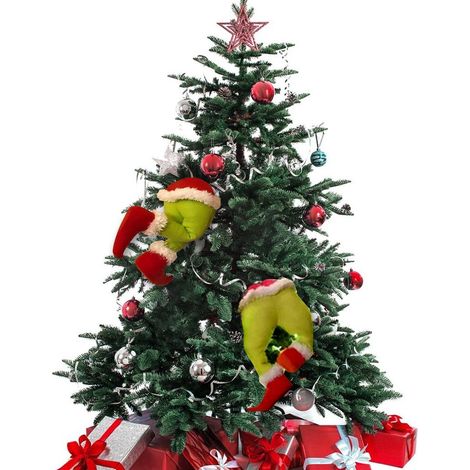 Weihnachtskranz mit Diebesstola, Weihnachtsdekoration, Jute-Girlande für Türen, Fenster und Wände (1/5)