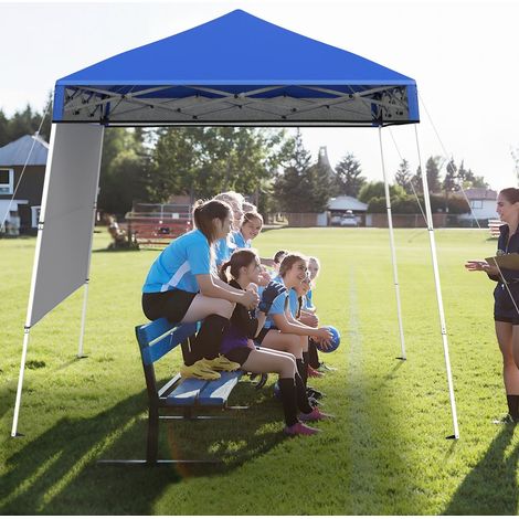 Tenda a baldacchino pop up 2x2m altezza regolabile blu