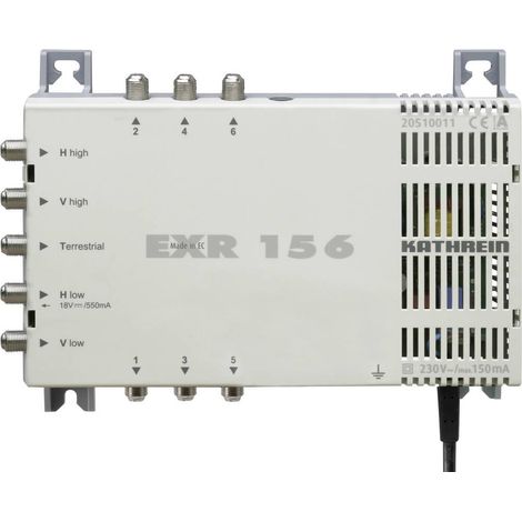 Kathrein EXR 156 SAT multiswitch Ingressi (Multiswitch): 5 (4 satellitare / 1 terrestre) Numero utenti: 6 (1/3)