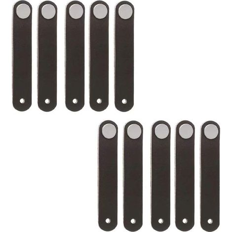 MINKUROW 10 Pezzi Maniglie/Pomelli/Maniglie Delle Porte Del Cassetto In Pelle Retrò A Foro Singolo/Per Armadio Guardaroba Valigetta Valigia Armadietto Del Vino Scatola Di Legno Scatola Regalo Scatola (1/5)