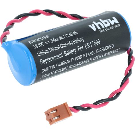 vhbw Pile compatible avec Panasonic VR-008, VR4, VR6, VR8 système de contrôle (3500mAh, 3,6V, Li-SOCl2)