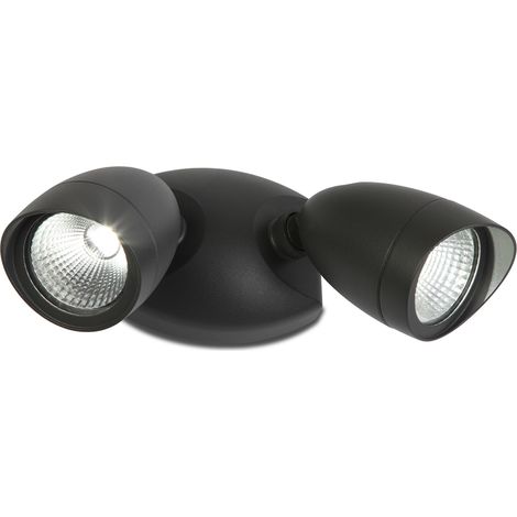 Applique Extérieure Lutec Shrimp Noir 2x22W (1/3)