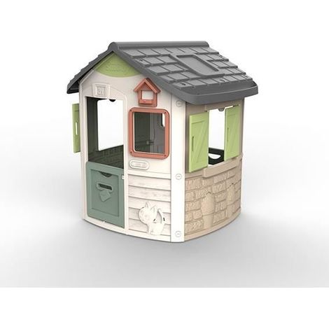 Cabane de jardin pour enfant Jura Lodge – 2 portillons – Traitée anti-UV – Espace intérieur spacieux – Fabrication française – Smoby (1/5)