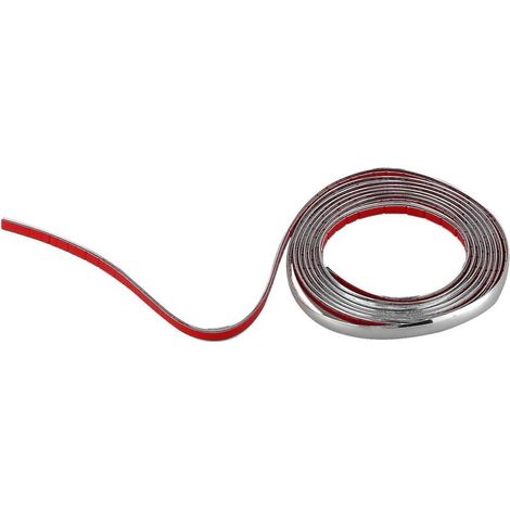 Baguette décorative chromée argentée pour calandre extérieure de voiture, 12 mm (1/5)
