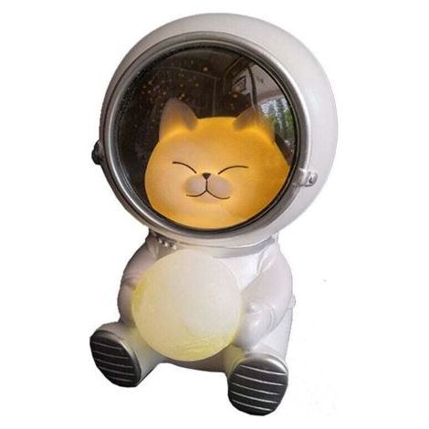 Raumfahrer 3D-Nachtlicht, Astronaut, Tier, Katze, die Mond hält, Tischlampe für Kinderzimmer, Kinderzimmerdekor, Nachtlampe für Geburtstag, Weihnachten, Junge, Mädchen