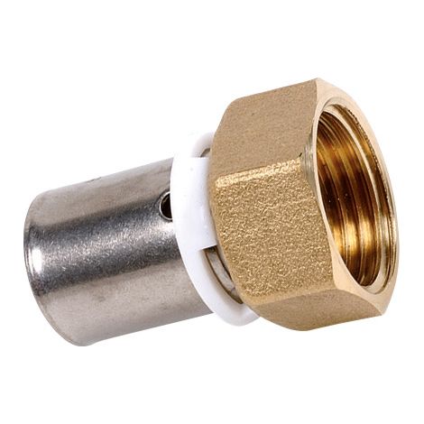 Ibp Bänninger – Raccord PER à sertir femelle écrou libre Ø16-3/4 – Taraudage 3/4" (20x27) – Lot de 10 unités – Pour installations sanitaires (1/5)