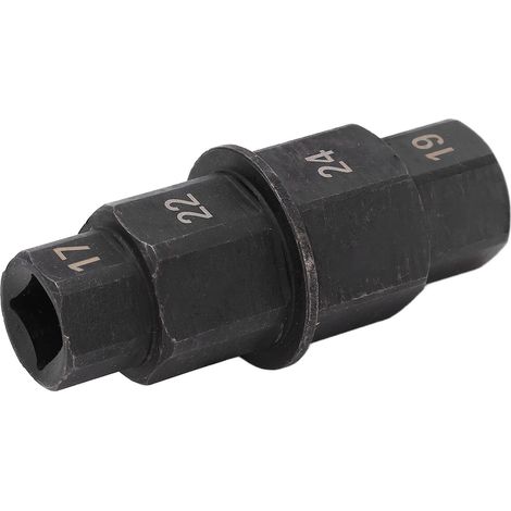 Douille de démontage axe roue moto avant/arrière, clé à six pans 17/19/22/24mm, acier chromé vanadium, outil de maintenance motocyclette, jeu de douilles hexagonales pour essieux. (1/5)