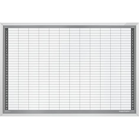 magnetoplan, Kit de planning mensuel, type CC, acier émaillé, (1/3)