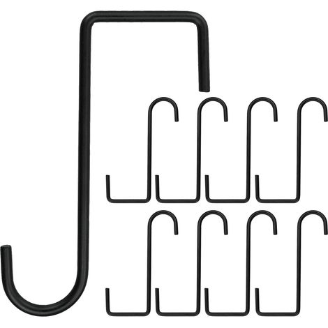 Lot de 8 crochets de jardin, 15,2 cm, crochets de clôture pour support de plantes mural, crochets de berger, support pour lumières (1/4)