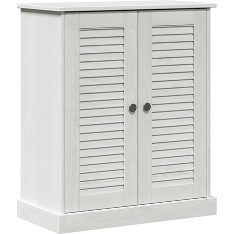 Meuble bas de salle de bain - Meuble de rangement avec porte Blanc Antique 68x34x80 cm fr6384 - Maison La Vie (1/5)
