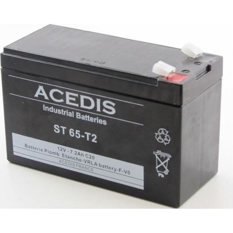 Batterie plomb étanche 12V 7.2AH - ST65T2 ACEDIS