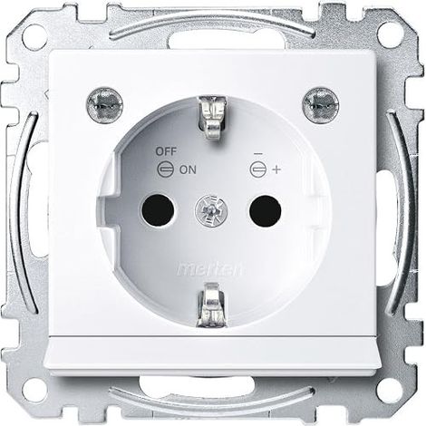 MERTEN MEG2304-0325 PRISE DE COURANT SCHUKO AVEC ÉCLAIRAGE LED BEL. MODULE, BRS, PIÈCE, AKTIVWS. BRILLANTE., SYS. M