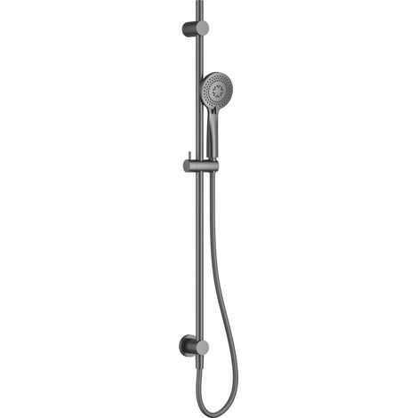 Set doccia con barra di scorrimento e connettore a scomparsa finitura titanio - Stapol