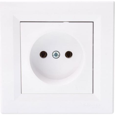 Asfora presa singola b-u bianca con cornice EPH3000121