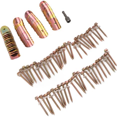 Lot de 50 attaches pour fil de clôture en acier au carbone zingué antirouille, avec clé hexagonale pour la réparation de clôtures. (1/5)
