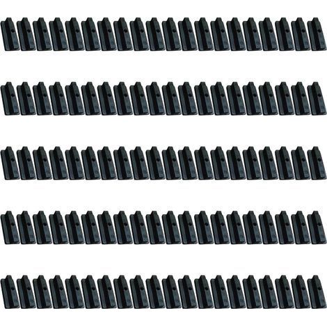 Lot de 100 clips de fixation robustes pour planches de terrasse composites 6 mm avec vis (1/5)