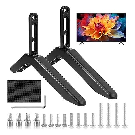 Pied TV Universel, Pied de Tele pour Téléviseurs de 32 à 65 Pouces, Support TV sur Pied Compatible avec Samsung, LG, TCL, etc. Écrans Plats, Incurvés (1/4)