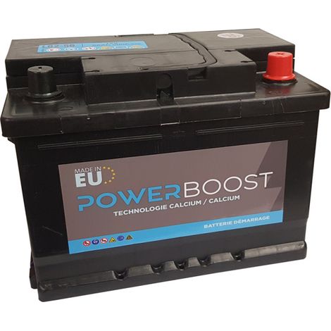 Power Battery – Batterie voiture 12V 56Ah 500A – Plomb calcium sans entretien – Démarrage rapide pour VL et camionnette