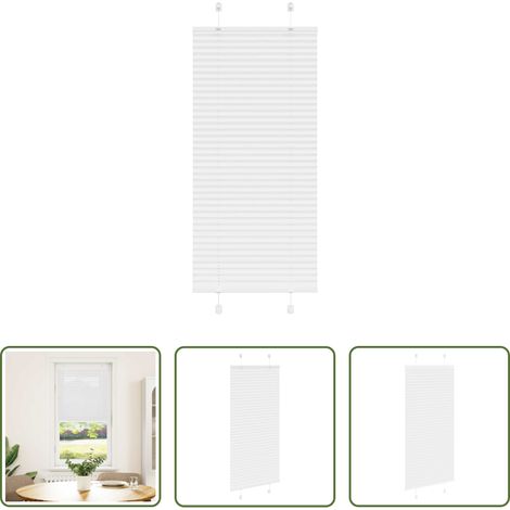 Fensterrollos - Plissee Weiß 60x150 cm Stoffbreite 59,4 cm Polyester (1/5)