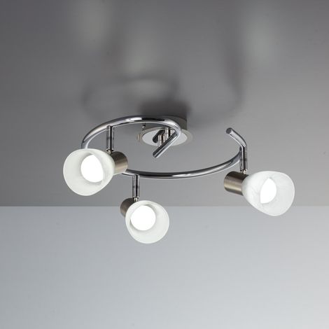 Lampadario Moderno a 3 Luci con Paralumi in Vetro - Design Elegante e Versatile per Illuminare Ogni Ambiente