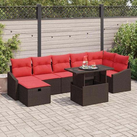vidaXL Set Divano da Giardino 8 pz polyrattan (1/5)
