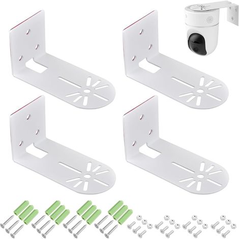 Paquet de 4 Pièces Support Camera Exterieur,Support Camera Facile à Installer,Convient aux Caméras de Surveillance,Accessoires pour Systèmes de Surveillance de Sécurité Intérieure et Extérieure (1/5)