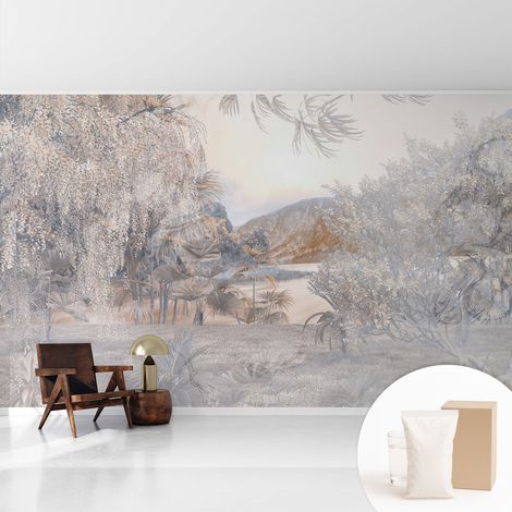 Papier peint avec colle pour décoration moderne de salon chambre à coucher cuisine et bureau Facile La nature de la subtilité 416x254 cm (1/5)