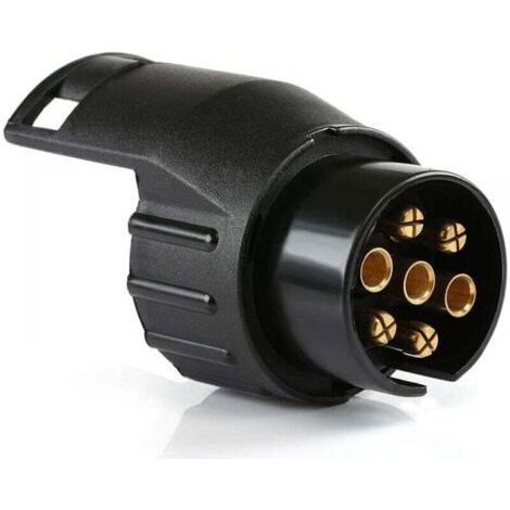 1pc Remorque Adaptateur Prise, Accessoires Universels, Adaptateur de Remorquage Imperméable 7 Broches vers 13 Broches Compatible avec Voiture et Camion