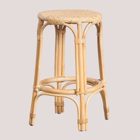 Tabouret haut de jardin en rotin Jachel 65 cm SKLUM NATUREL