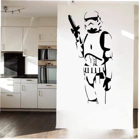 Fashion Decor Product Cool Star Wars Kids Loves Stormtrooper Wall Art Sticker Vinyl Decals Boys Room Decor Mural (1/5)