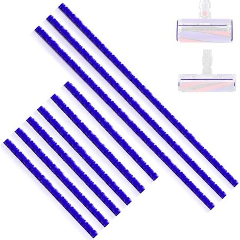 9pcs Soft Plush Stripe Bandes en Peluche Douces Accessoires pour Dyson V6 V7 V8 V10 V12 V15 DC58 DC59 DC62 DC72 DC74 têtes d'aspirateur, pièces de Rechange (1/5)
