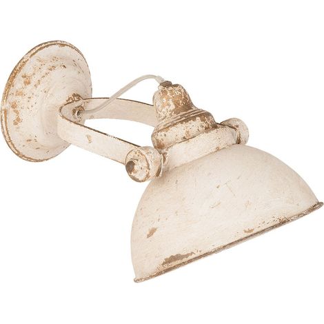 Applique Murale en Fer Blanc Style Brocante Luminaire de Décoration Intérieure 21 x 30 x 19 cm - PANGIVO (1/4)