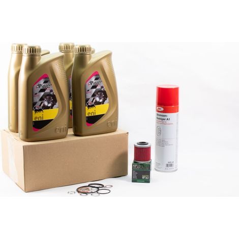 Kit Entretien Vidange Standard pour APRILIA TUONO 125 de 2017 à 2024 - ENI I-RIDE RACING 5w40 4L