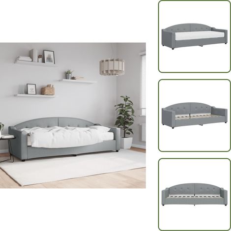 Sofá cama gris claro - vidaXL Sofá cama con colchón tela gris claro 80x200 cm - Sofá cama con espuma