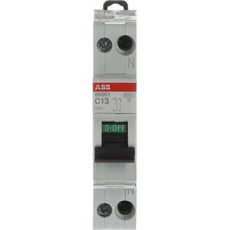 Interruptor ABB sn201 c13 13A 6kA 1P N