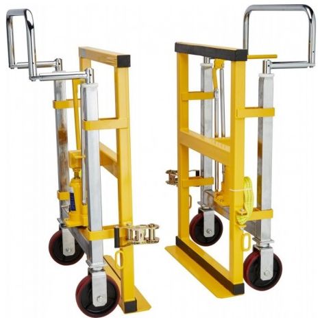 FP – Transporteur élévateur charge lourde 100mm – Unité de levage hydraulique – Roues sphériques polyuréthane 150mm – Structure acier durable (1/2)