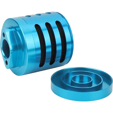 Filtre à air en alliage d'aluminium pour r C échelle 1:5 HPI Baja KM Rovan AFT RC modèle de voiture bleu (1/5)