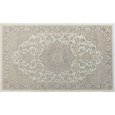 Tapis rectangle 68 x 110 cm viscose tissee cherine Naturel (1/5)