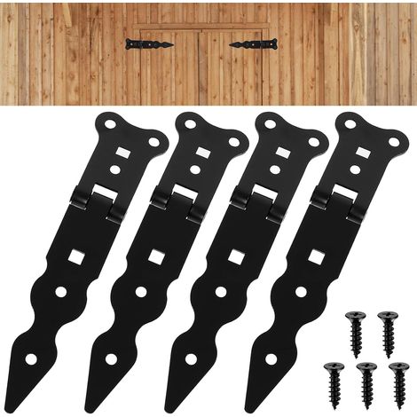 4 Pcs Charnière Lourde 150mm Volet T Charnières Croisée Portail Bois Porte Placard Abris Jardin (1/5)