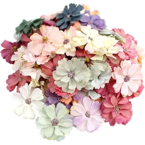 Marguerites artificielles multicolores 50 pièces (couleur aléatoire) Min.-Online Store (1/5)