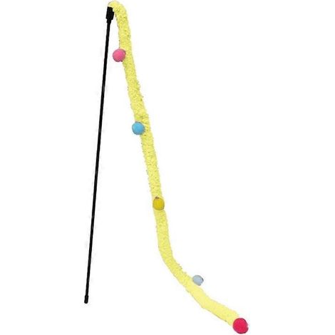 Lustiges Katzenspielzeug für Kätzchen mit Spielstab, interaktivem Plüschseil, Katzenspielzeug, Katzenunterhaltungsstab.