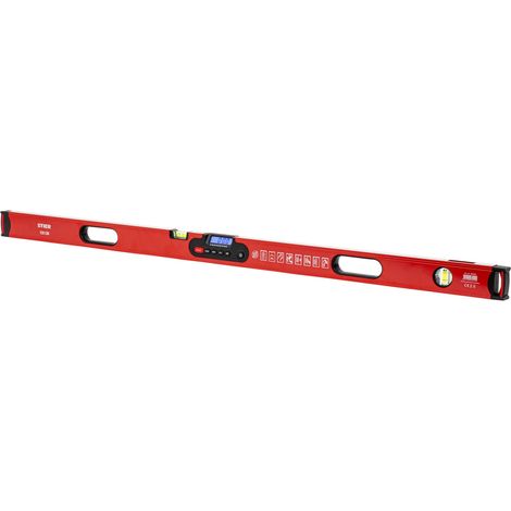 STIER Digitale Wasserwaage, SDW-1200 LCD-Display, ±0,2°, 120 cm, vertikal & horizontal einsetzbar, HOLD-Funktion