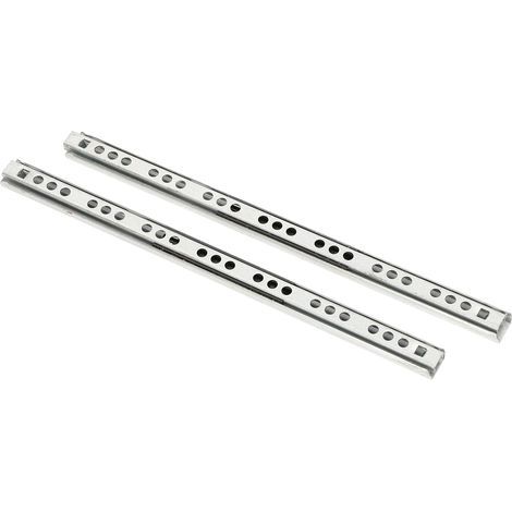 2 Stück, geräuscharme Schubladenschienen, teleskopierbare Kugellagerschienen mit Dämpfung (246 mm) (1/5)