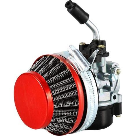 Carburetor Carburateur, carburateur de Course Rouge carburateur Filtre à Air carburateur câble d'accélérateur pour Moteur 2 Temps vélo motorisé ATV Quad