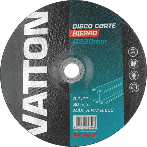 Disco de Corte para Hierro 230 mm VATTON: Potencia en Cada Corte