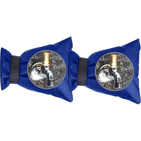 (Bleu, 14 cm X 20 cm X 2 pièces) Couvercle de robinet d'hiver Housse de robinet antigel extérieure Housse de protection de robinet antigel externe étanche et antigel pour jardin
